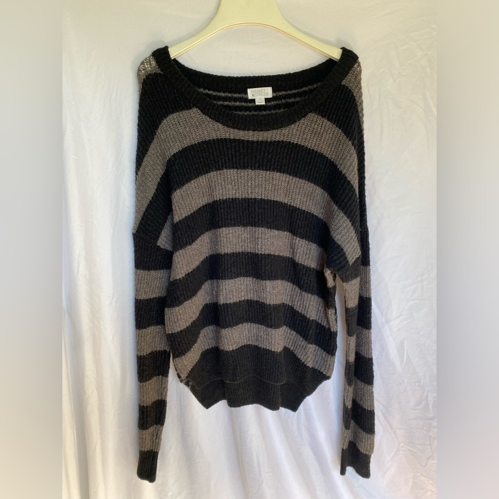 MARKET & SPRUCE Crew Neck Drop Knit Top Large
